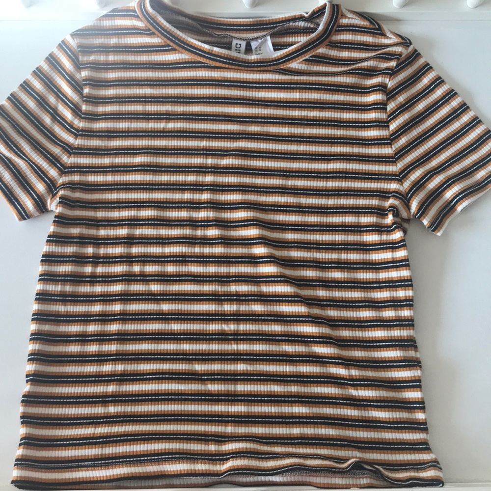H&M Striped Crop Top